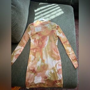 Multicolor Long Sleeve Dress